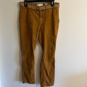 Anthropologie the wanderer cargo pants in mustard yellow size 29